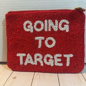 NEW Kate Spade x Target Beaded “Going to Target” Clutch Red Pouch